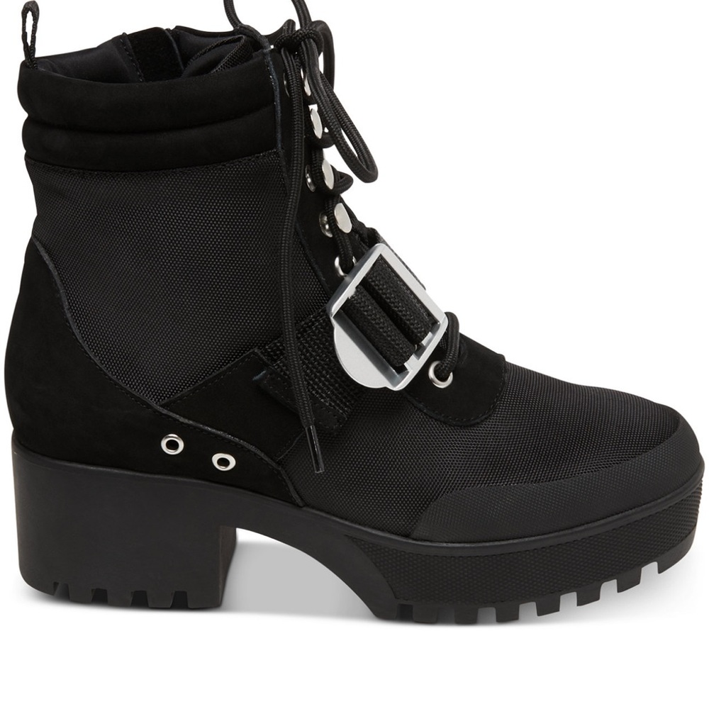 Steve Madden Grady Black Combst Moto Boot NEW - Picture 4 of 8